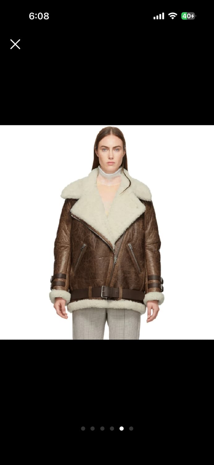 아크네스튜디오 남녀공용 오버핏 무스탕 38 상품이미지5