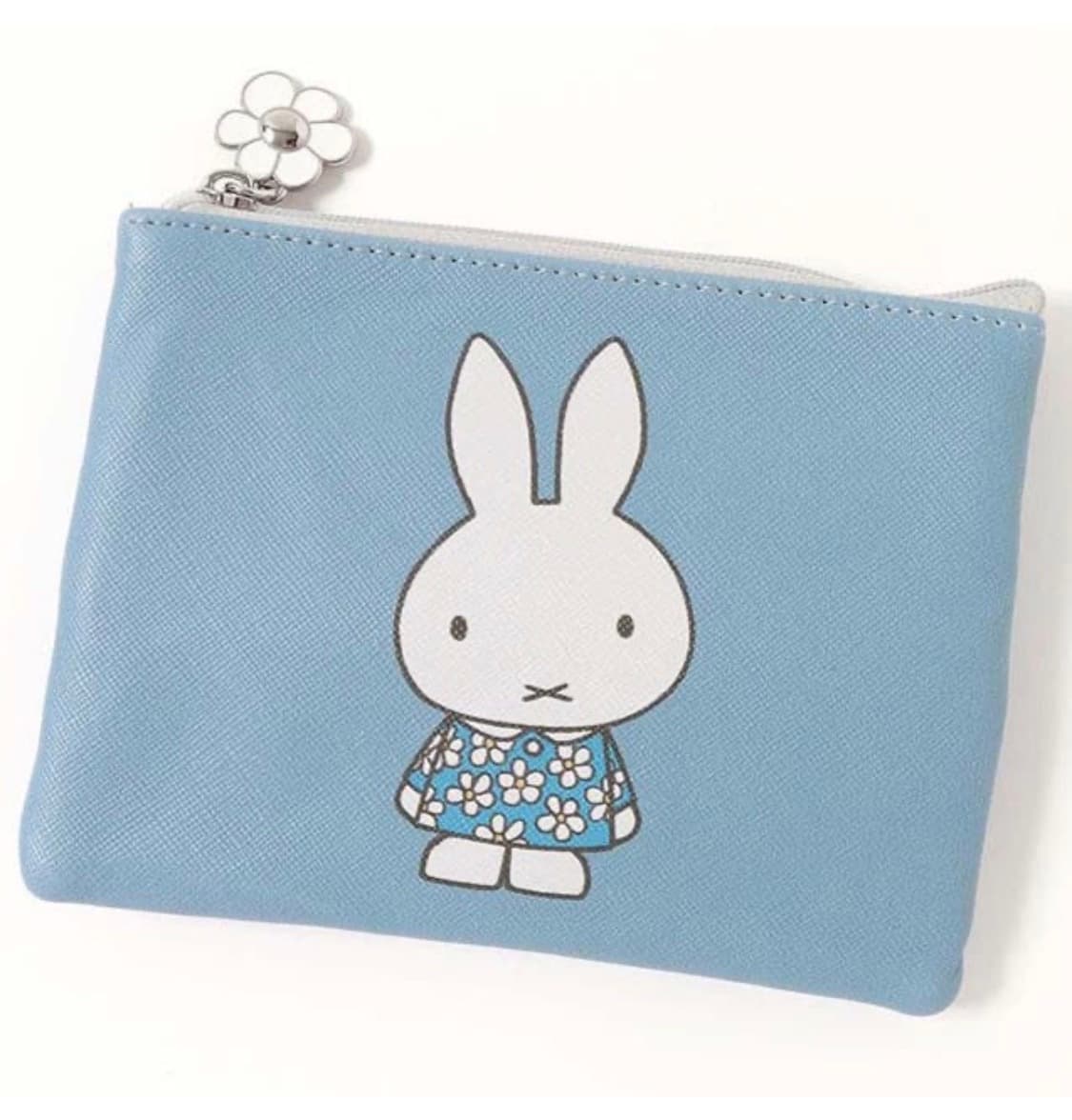 미피 블루 플라워 플랫 파우치 상품이미지1