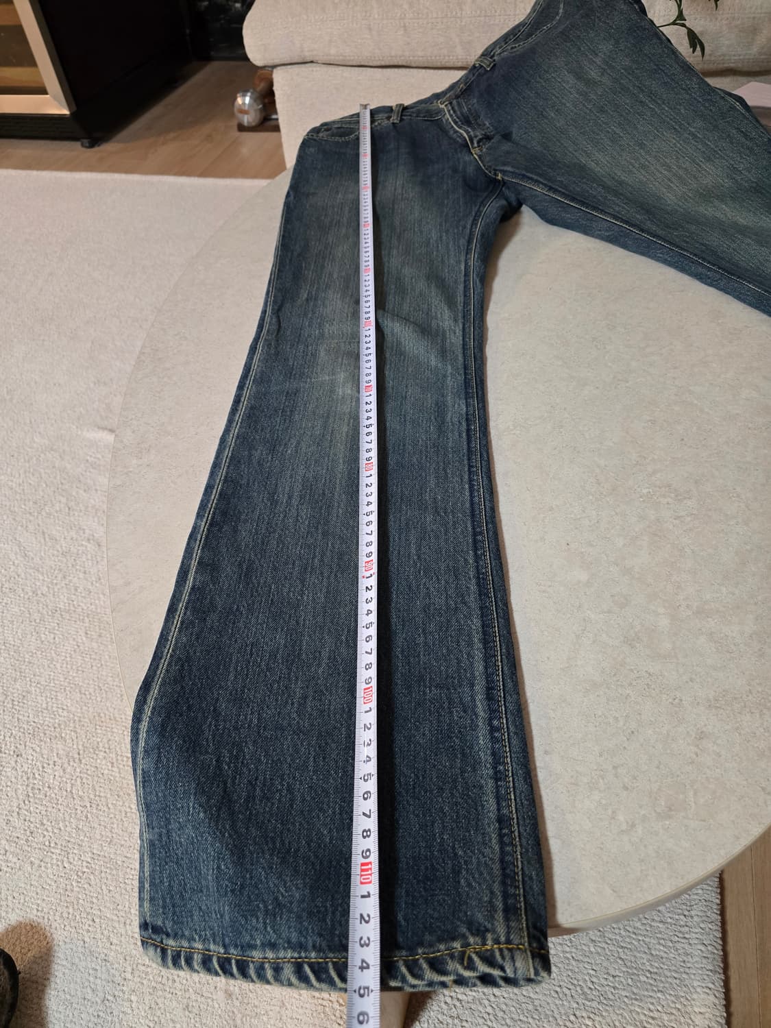 일본 리 Lee 세미부츠컷 데님진 33사이즈입니다. 상품이미지10