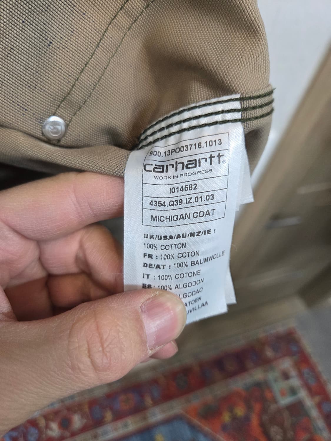 칼하트 미시건 초어 카모 야상자켓 s 상품이미지4