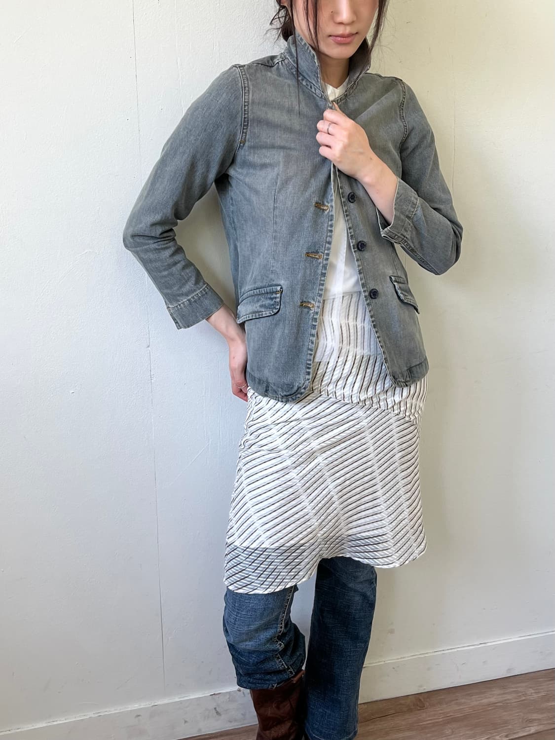 LOIS 에이징 데님 자켓 상품이미지6