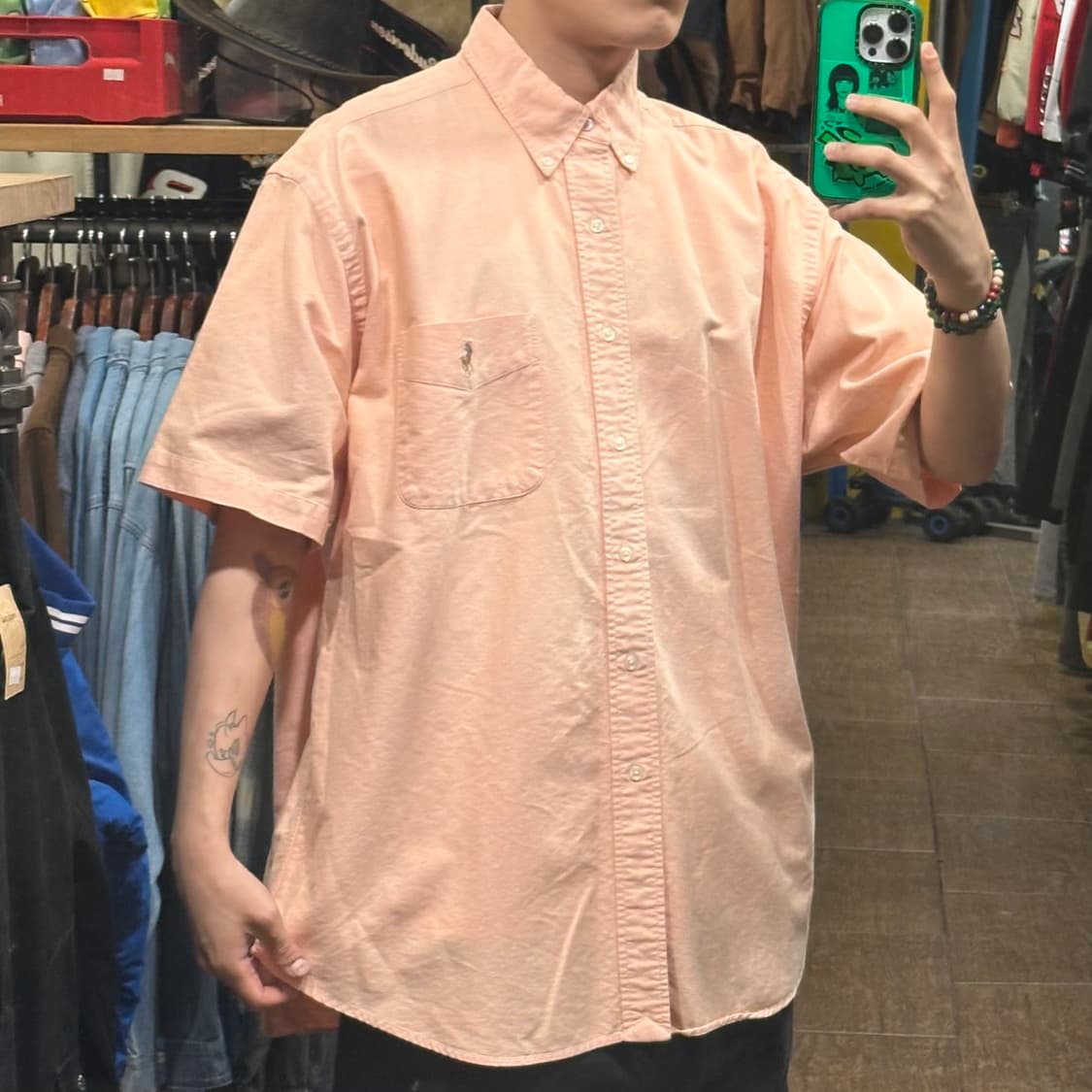 [HI] 폴로 랄프로렌 반팔셔츠 코랄핑크 상품이미지4