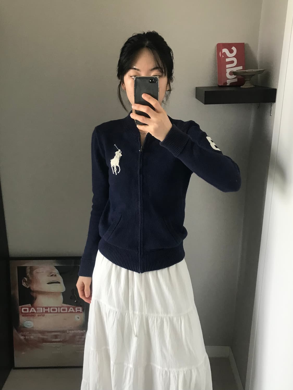 폴로 랄프로렌 빅포니 네이비 니트 집업 상품이미지1