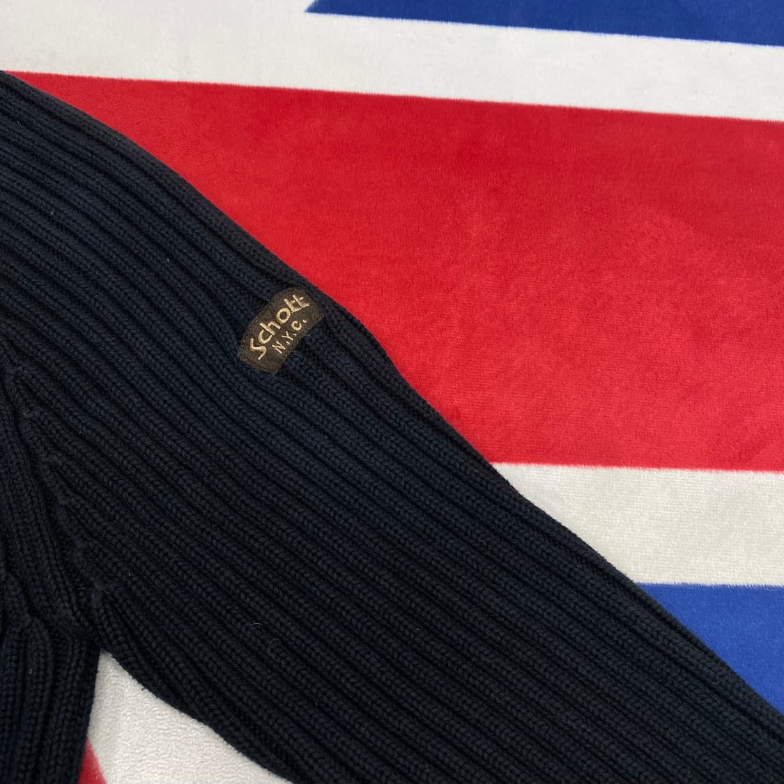 쇼트 헤비코튼 니트집업 L 실측 M  상품이미지4