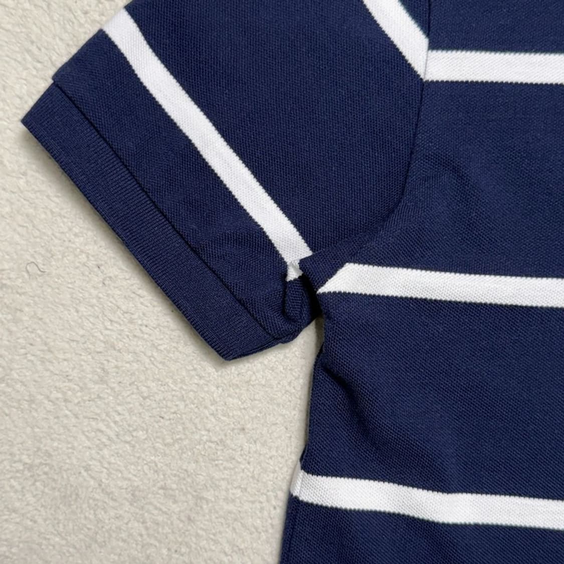 폴로 랄프로렌 빅포니 스트라이프 PK 카라 티셔츠 네이비 M 상품이미지3