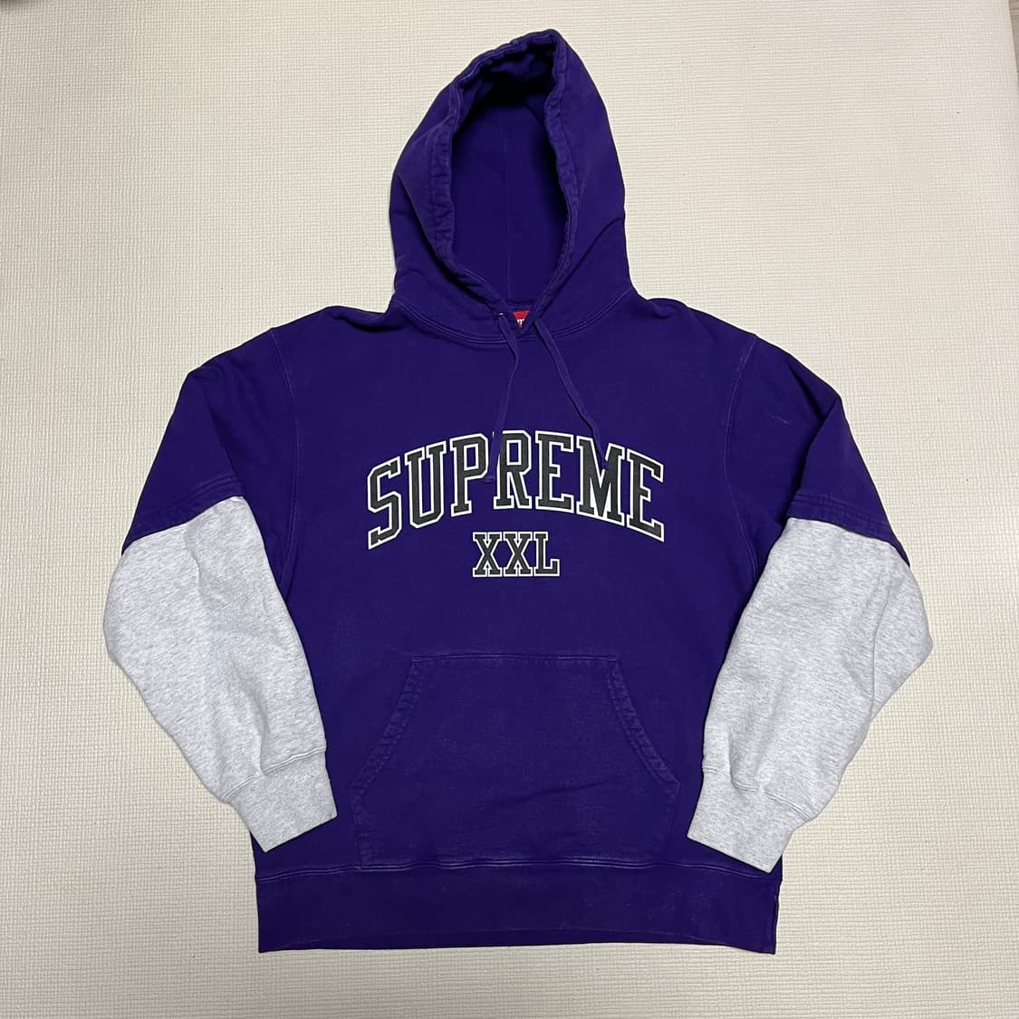 슈프림 XXL 후드 퍼플/그레이 상품이미지1