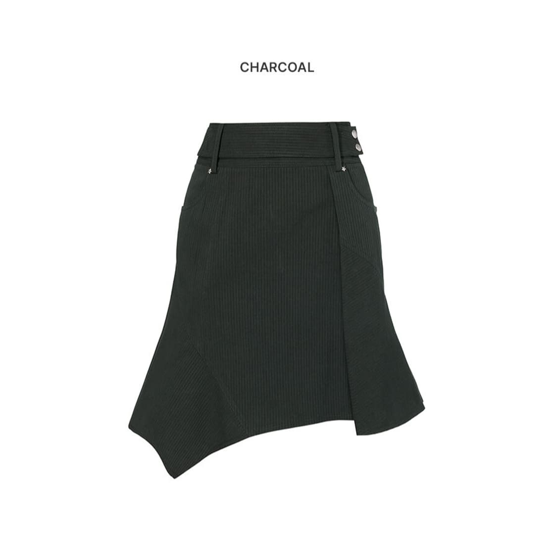 Raive Stripe Unbalanced Skirt  상품이미지2