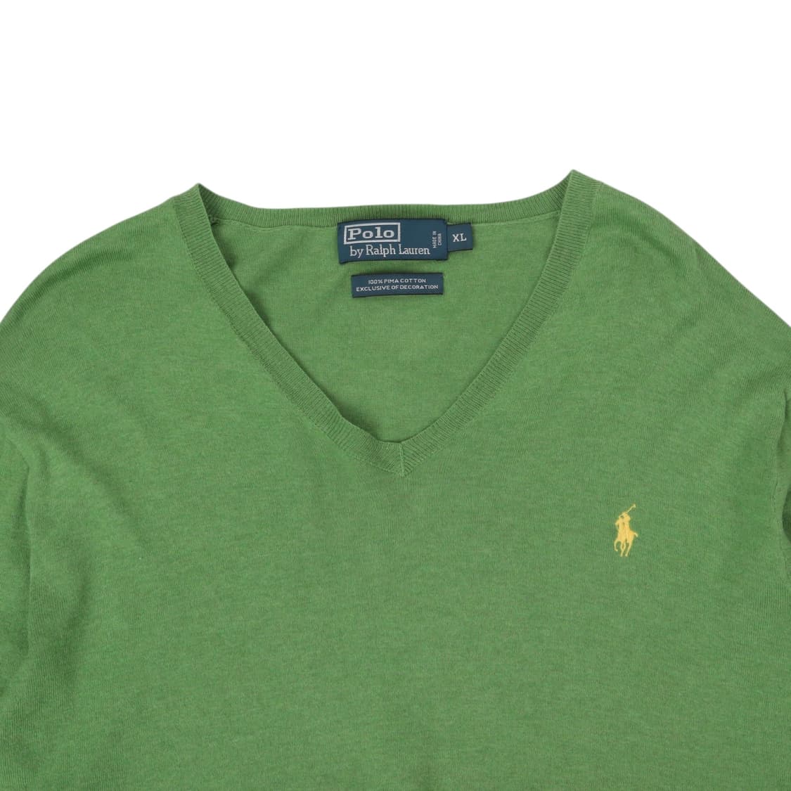 폴로 랄프로렌 그린 피마코튼 브이넥 니트 상품이미지2