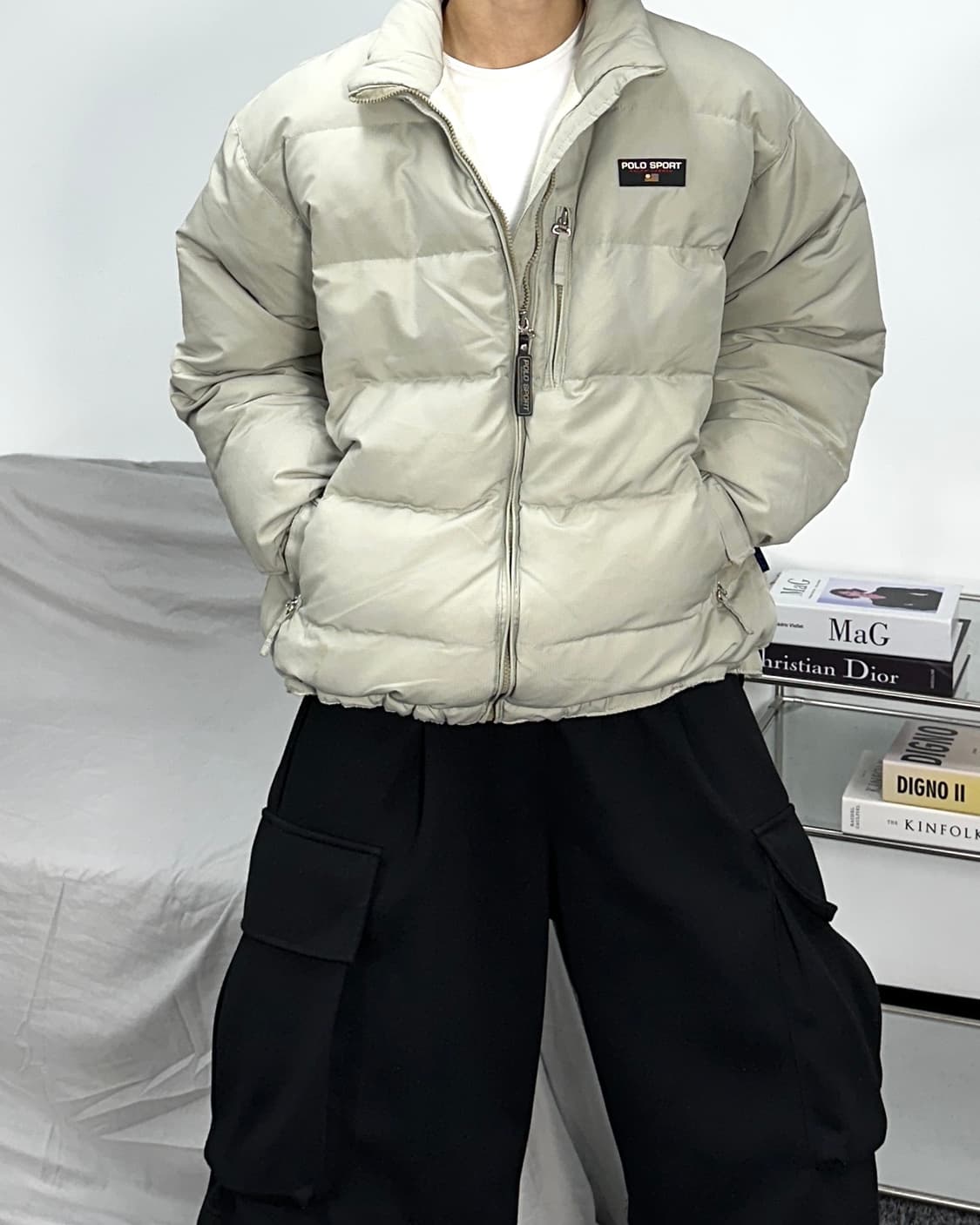 폴로 스포츠 90s 라이트 베이지 패딩 105 상품이미지2