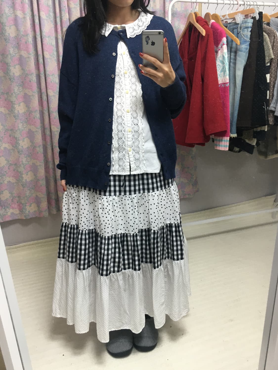 네이비 울 가디건 상품이미지4