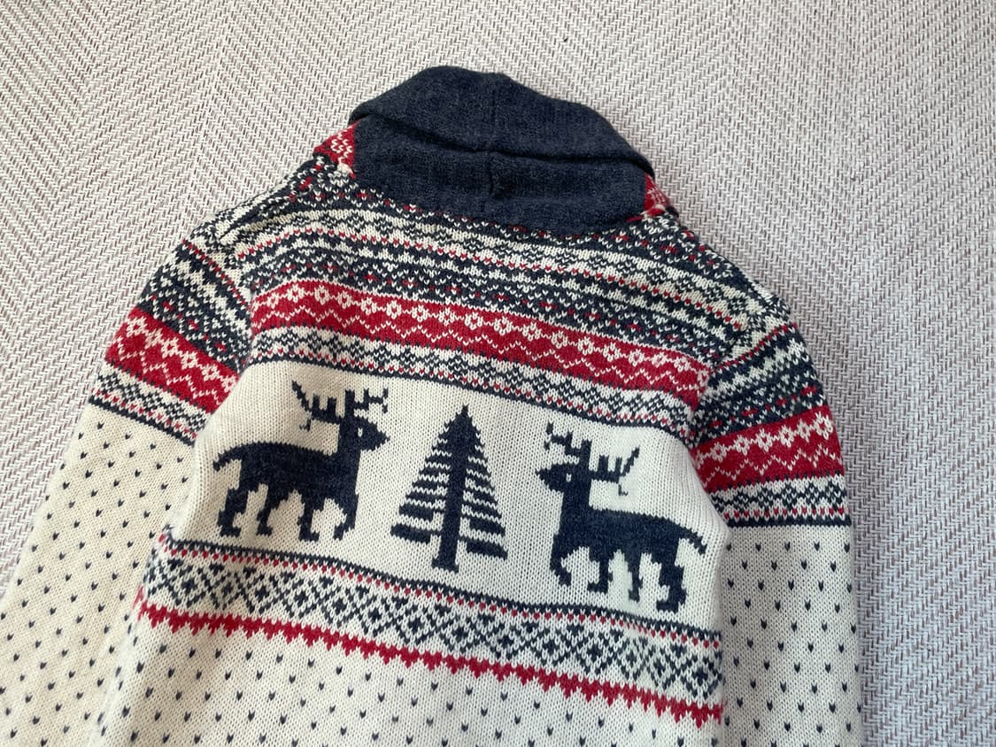 빈티지 노르딕 코위찬 숄카라 니트 가디건 J03774 상품이미지8