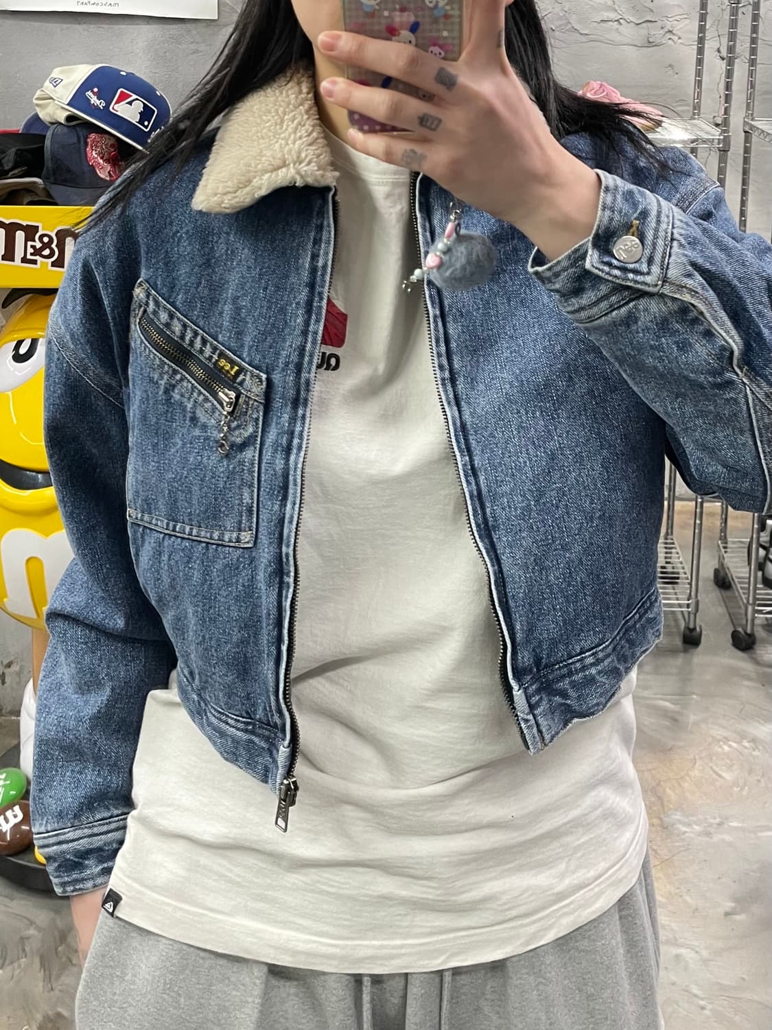 Lee 퍼 카라 크롭 데님 자켓 상품이미지9