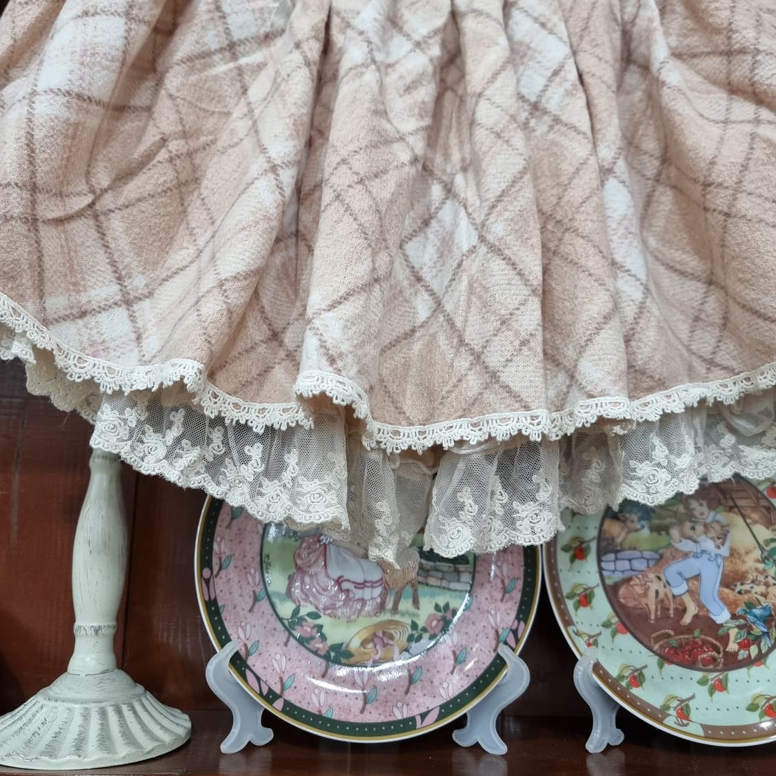 Liz Lisa 리즈리사 고전 딸초 아가일 레이스 큐롯 상품이미지7