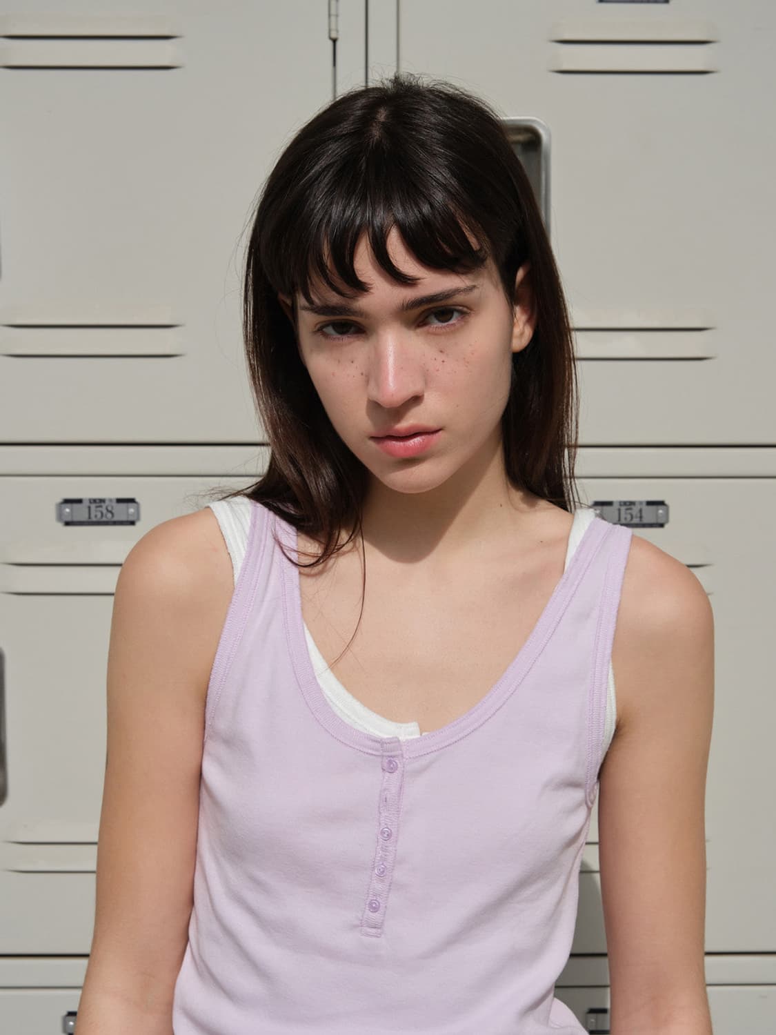 Sleeveless Henry Henley Tee (Light Pink) 상품이미지2