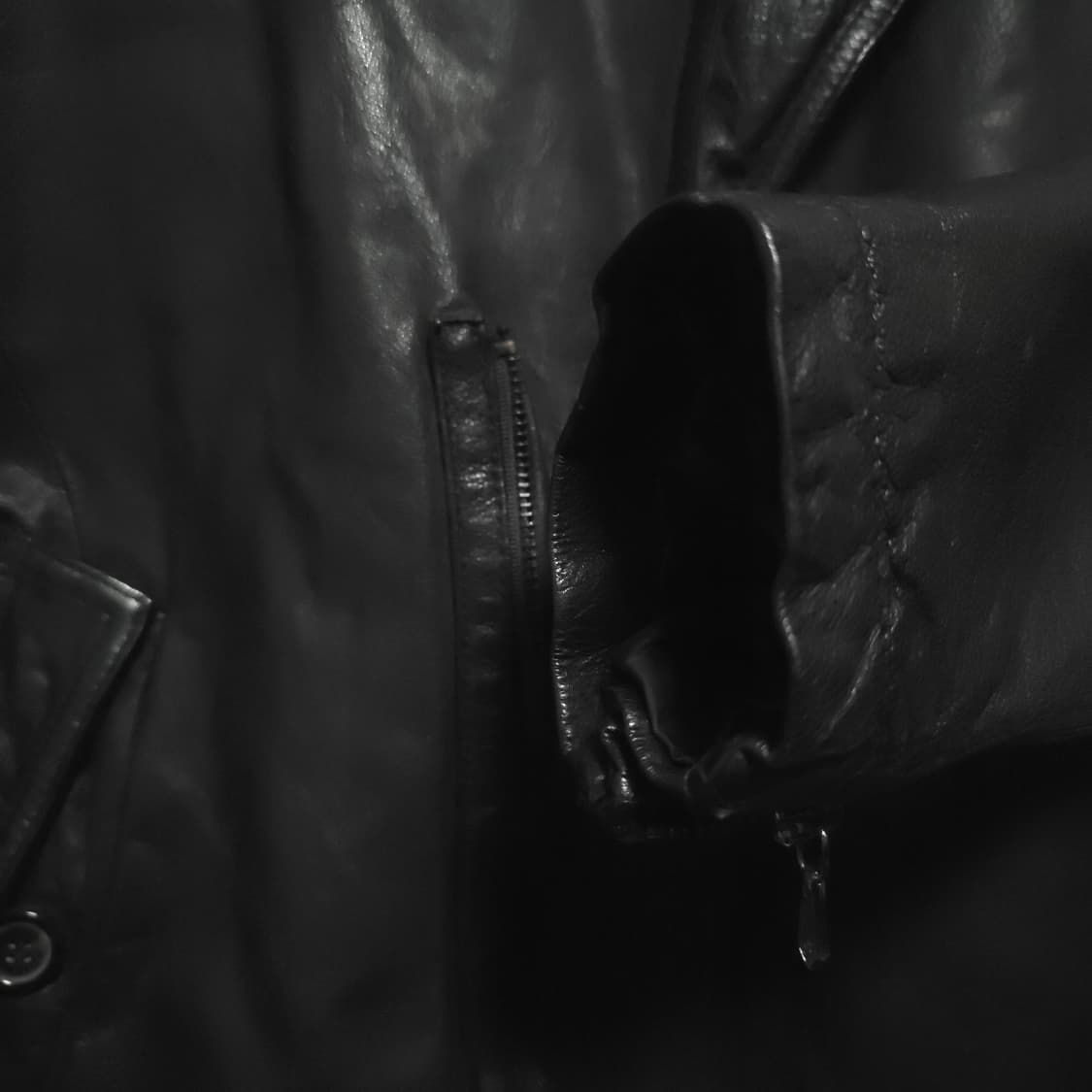 지이크 SIEG 양가죽 라이더 자켓 블랙 100 상품이미지6