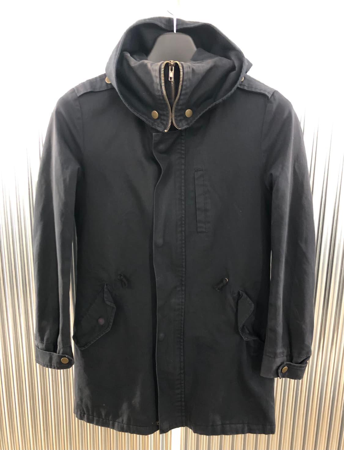 Mackage 블랙 후드 야상 자켓 M 상품이미지1