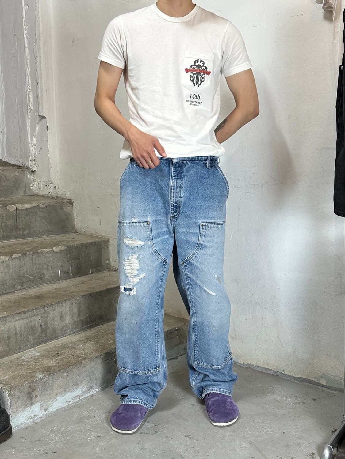 OG 칼하트 B73 더블니 팬츠 칼하트 데님 더블니 상품이미지2
