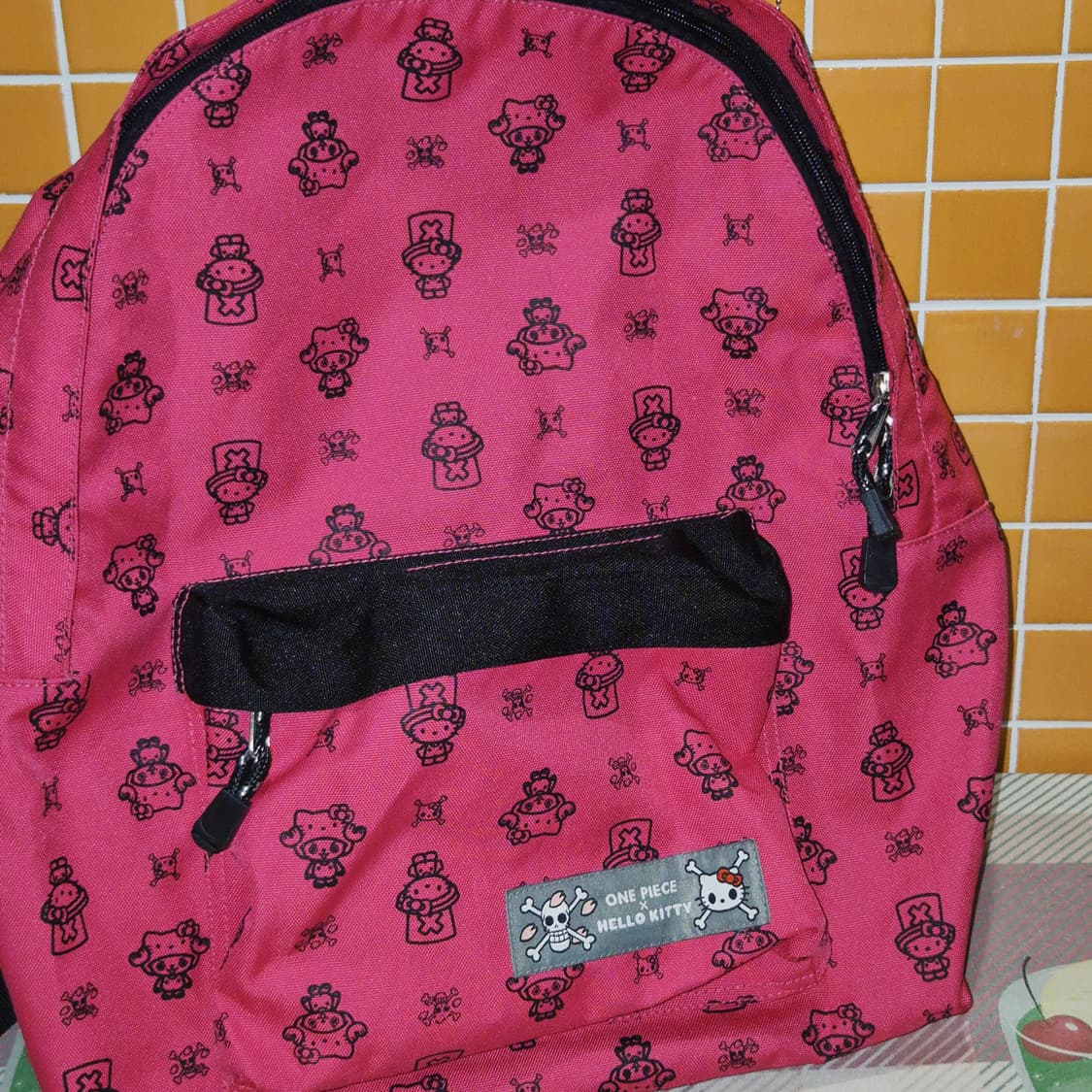 11s 헬로키티 x 원피스 해골 핑크 빅 배낭 상품이미지8