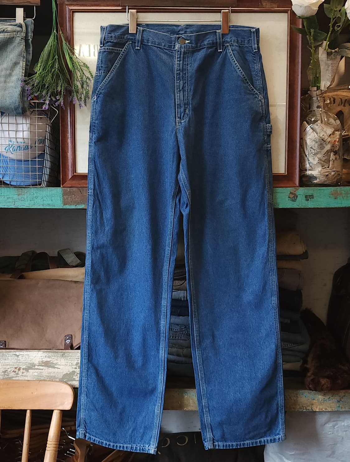 칼하트 카펜터 데님팬츠 워크팬츠 칼하트 덩가리 진청 34x34 상품이미지1