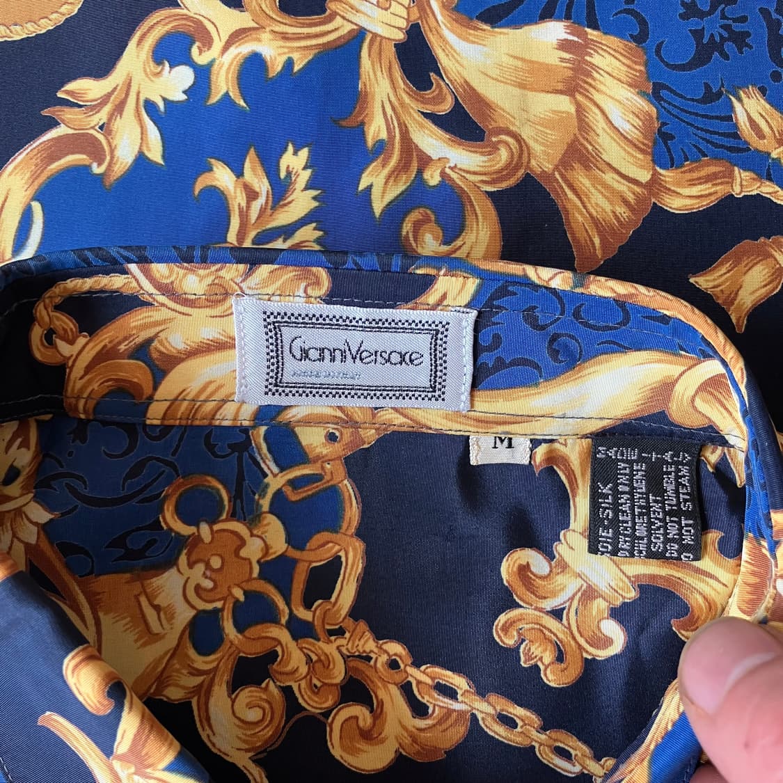 Gianni Versace 베르사체 블루 바로크 셔츠  상품이미지3