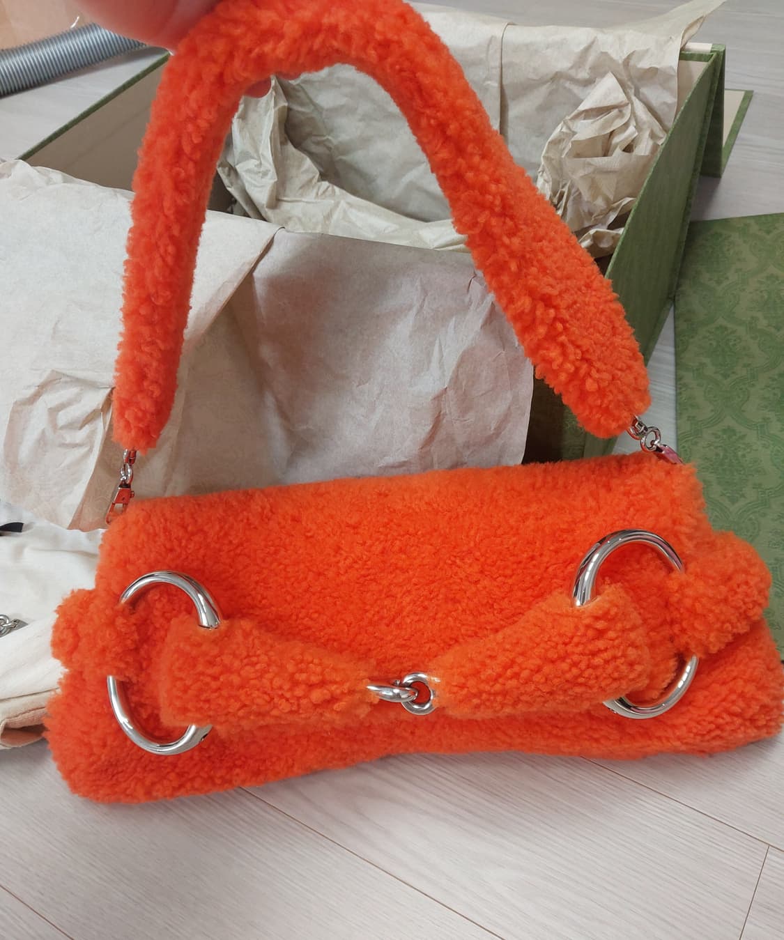 RARE 구찌 홀스빗 시어링 체인 숄더백 한정판 상품이미지7