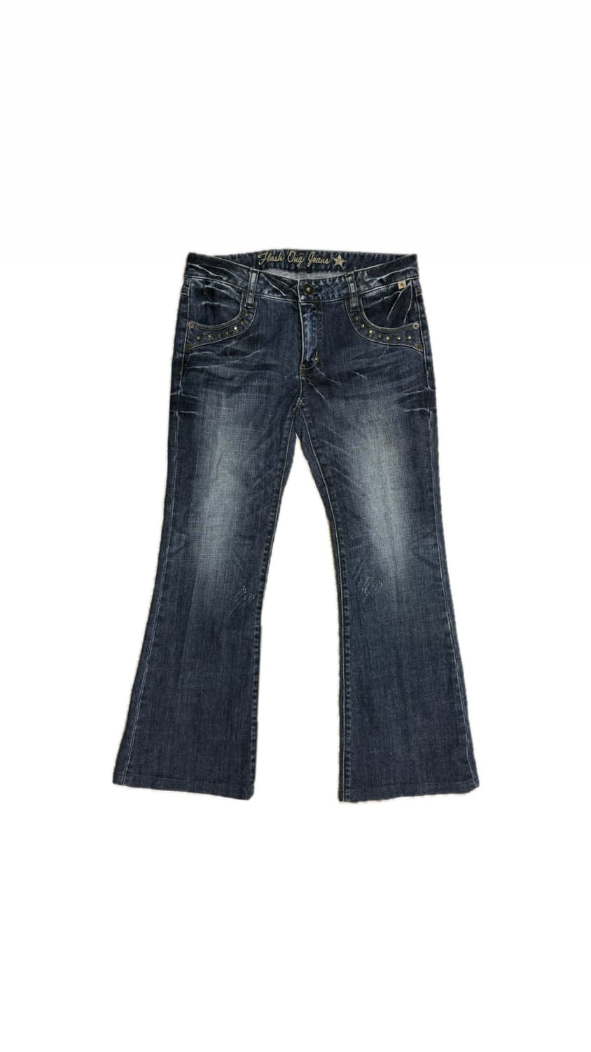 세미 부츠컷 로우라이즈 데님 팬츠 상품이미지1