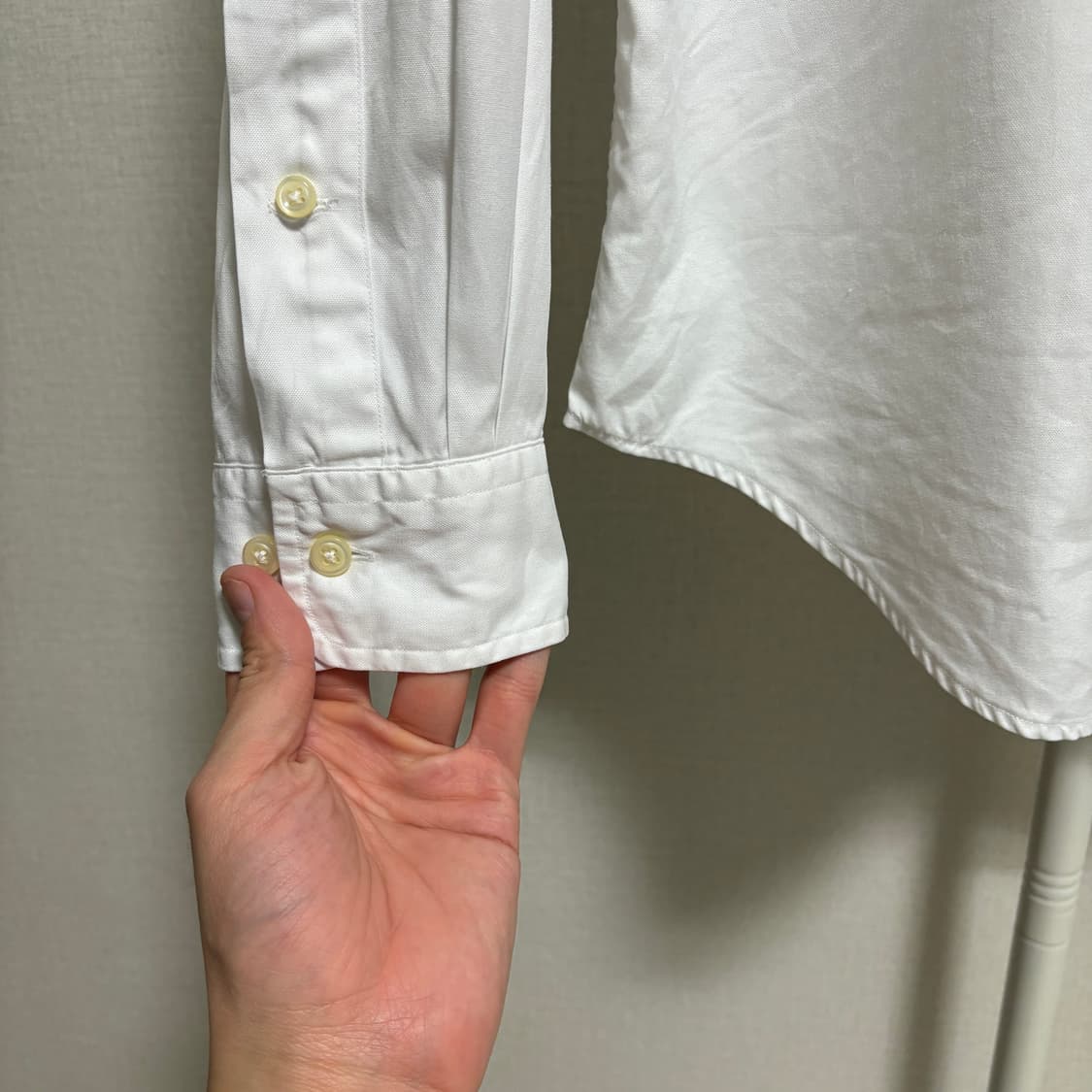 폴로 랄프로렌 클래식핏 코튼 셔츠 / 화이트, L 상품이미지6