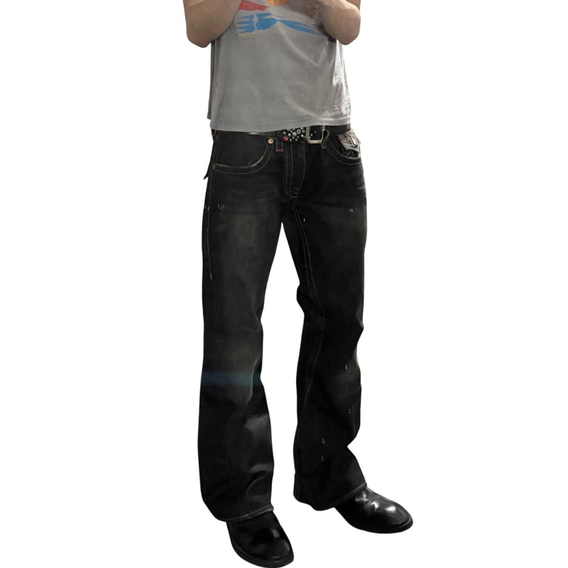 트루릴리젼 joey 흑청 부츠컷 벨바텀 플레어진 33 상품이미지2