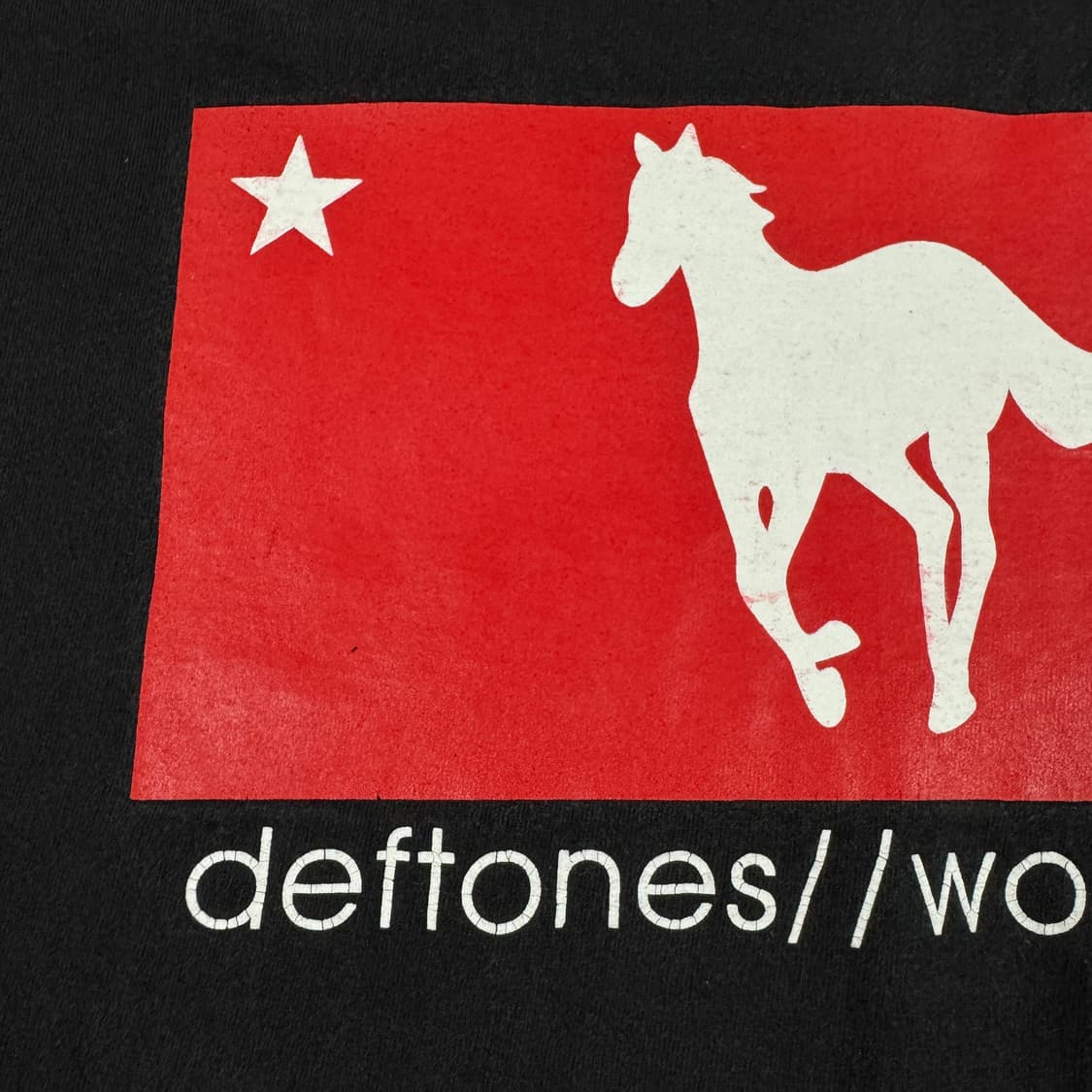 2000 Deftones 데프톤즈 화이트포니 레드 박스로고 티셔츠 상품이미지5