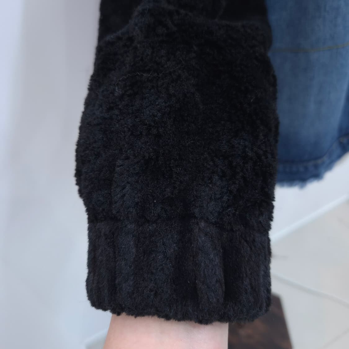 오버핏 빈티지 퍼 데님자켓 상품이미지6