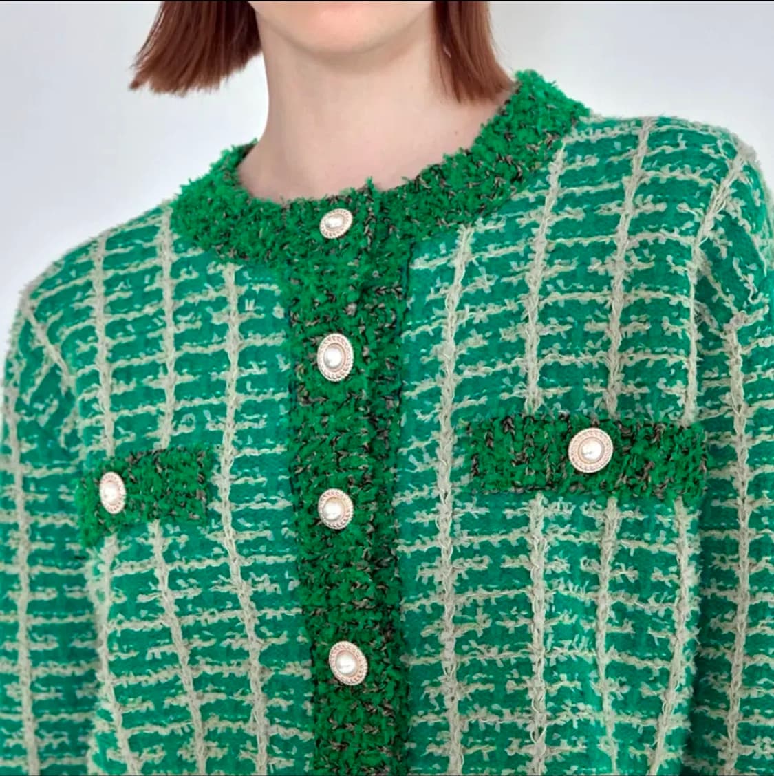 나인(NAIN) 페더 트위드 니트가디건 55-66 새상품 상품이미지3