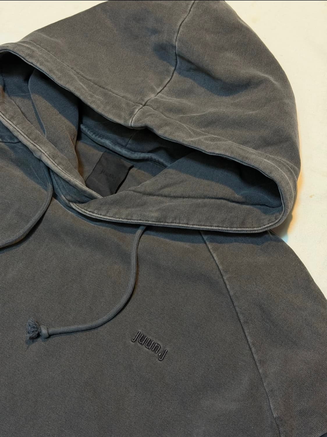 준지 21FW 가먼트 다잉 피그먼트 후드티 상품이미지2