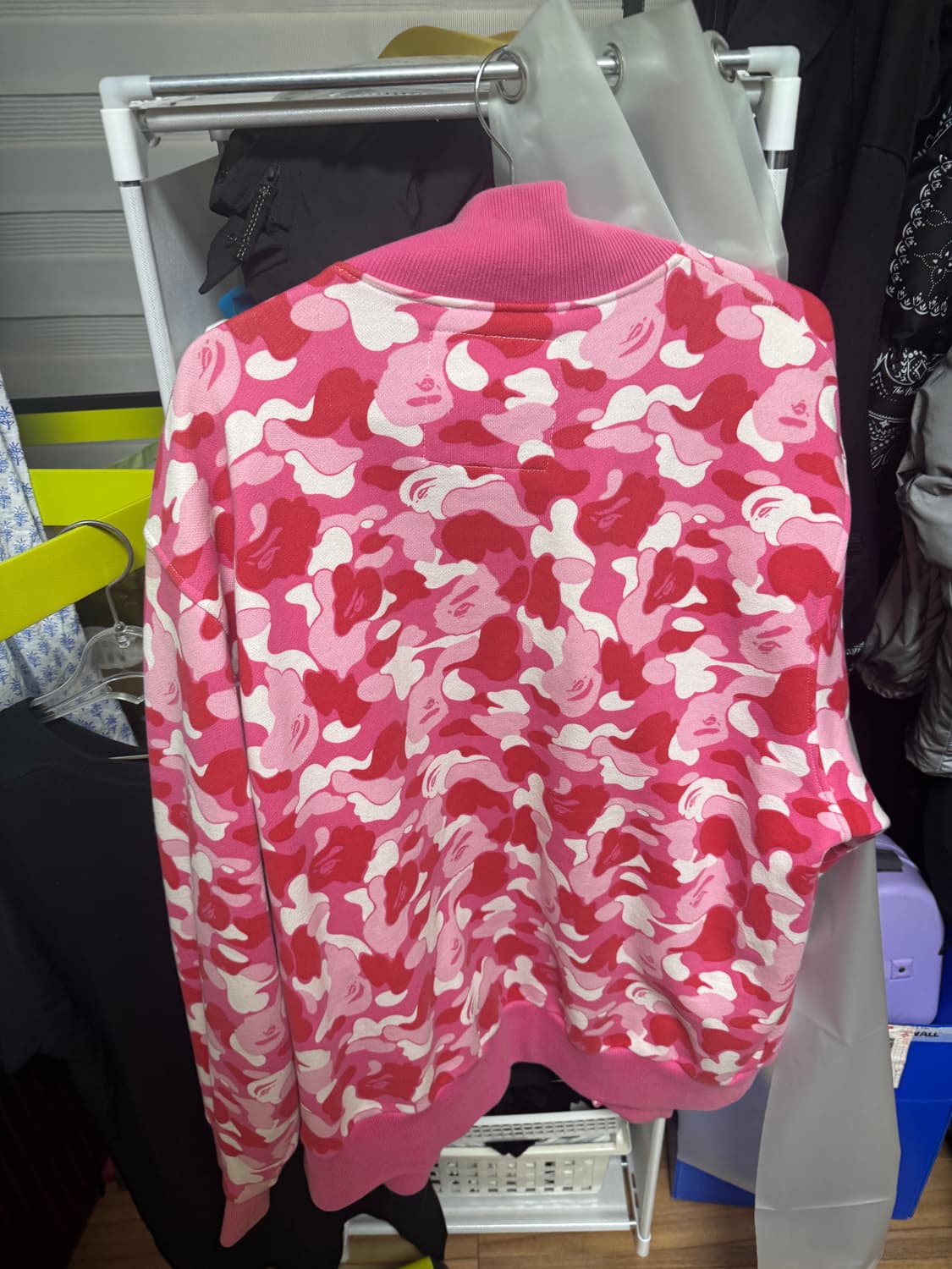 L) 베이프 2008 베이프 바시티자켓 핑크카모 상품이미지3