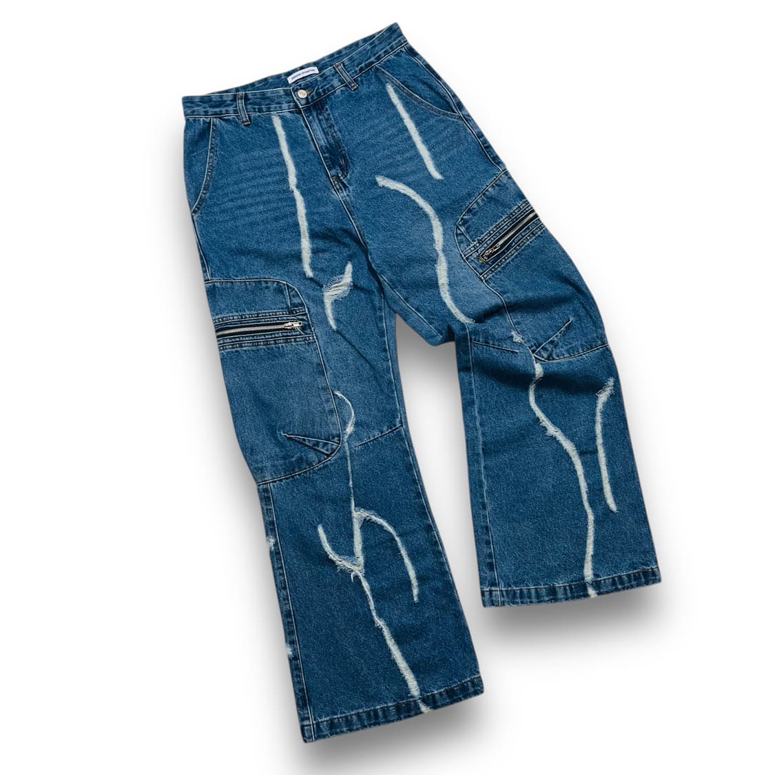 PERSON INTENTION 크랙 워시드 데님 카고팬츠 상품이미지7