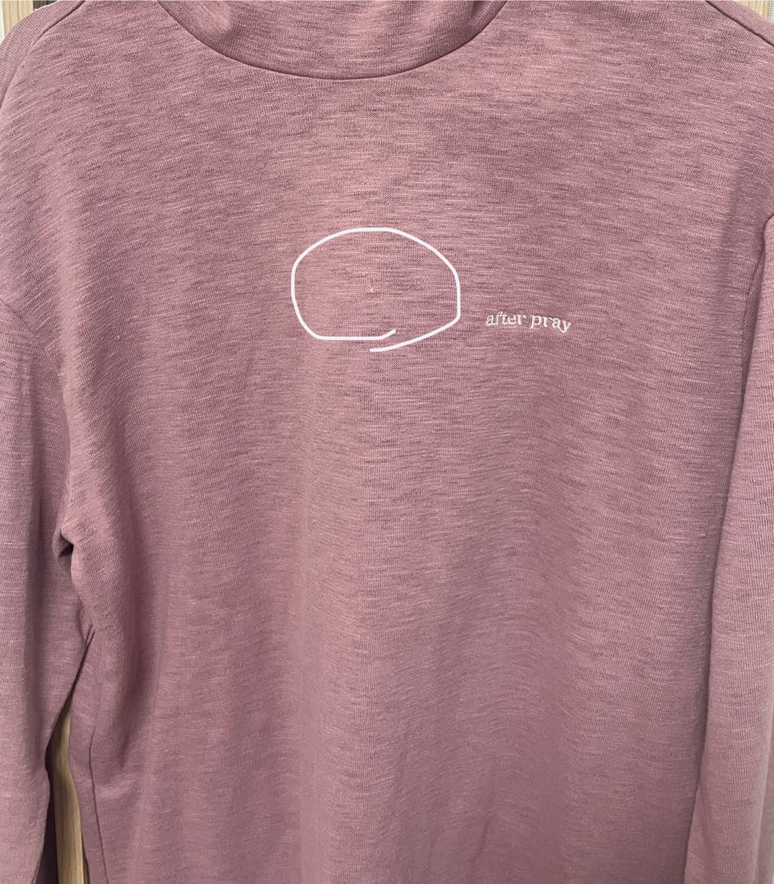 애프터프레이 후디드 터틀넥 티셔츠 더스트 핑크 M 상품이미지4