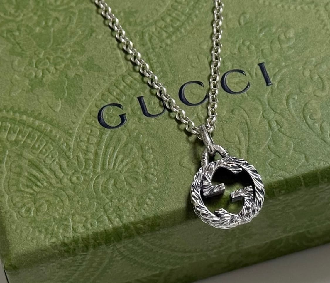 구찌 인터로킹 G 펜던트 네클리스 실버 상품이미지1
