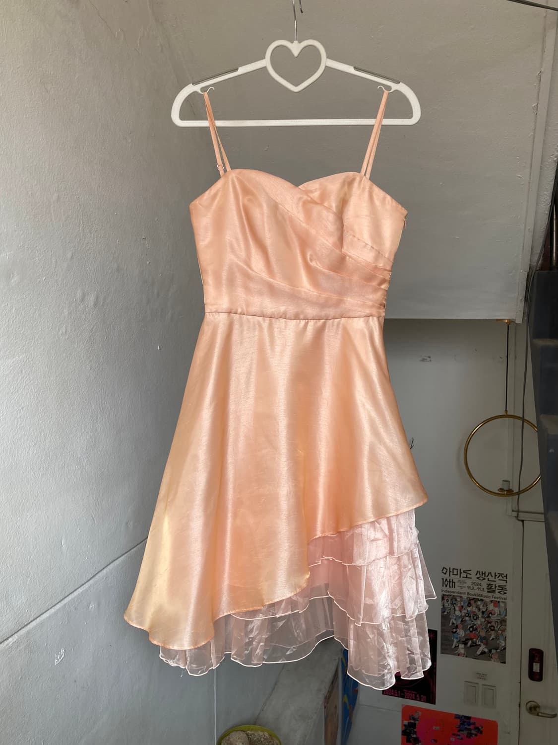 코랄 핑크 파티 드레스 상품이미지1