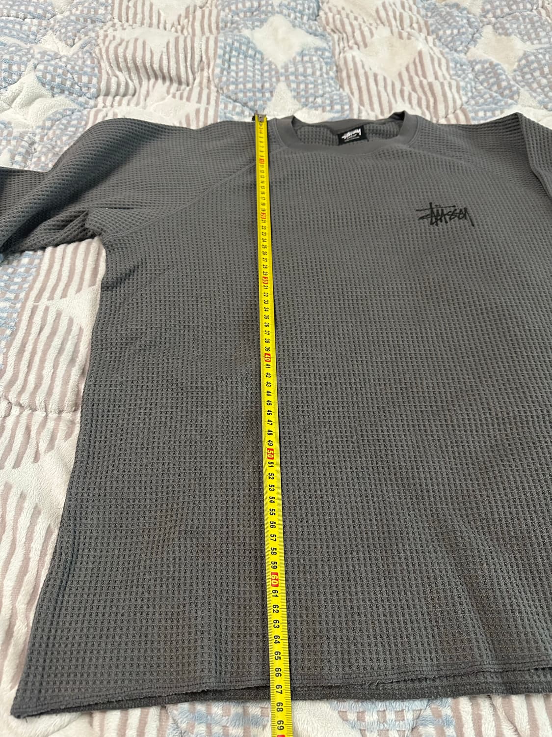 (L)스투시 와플 니트 롱슬리브 차콜 상품이미지3