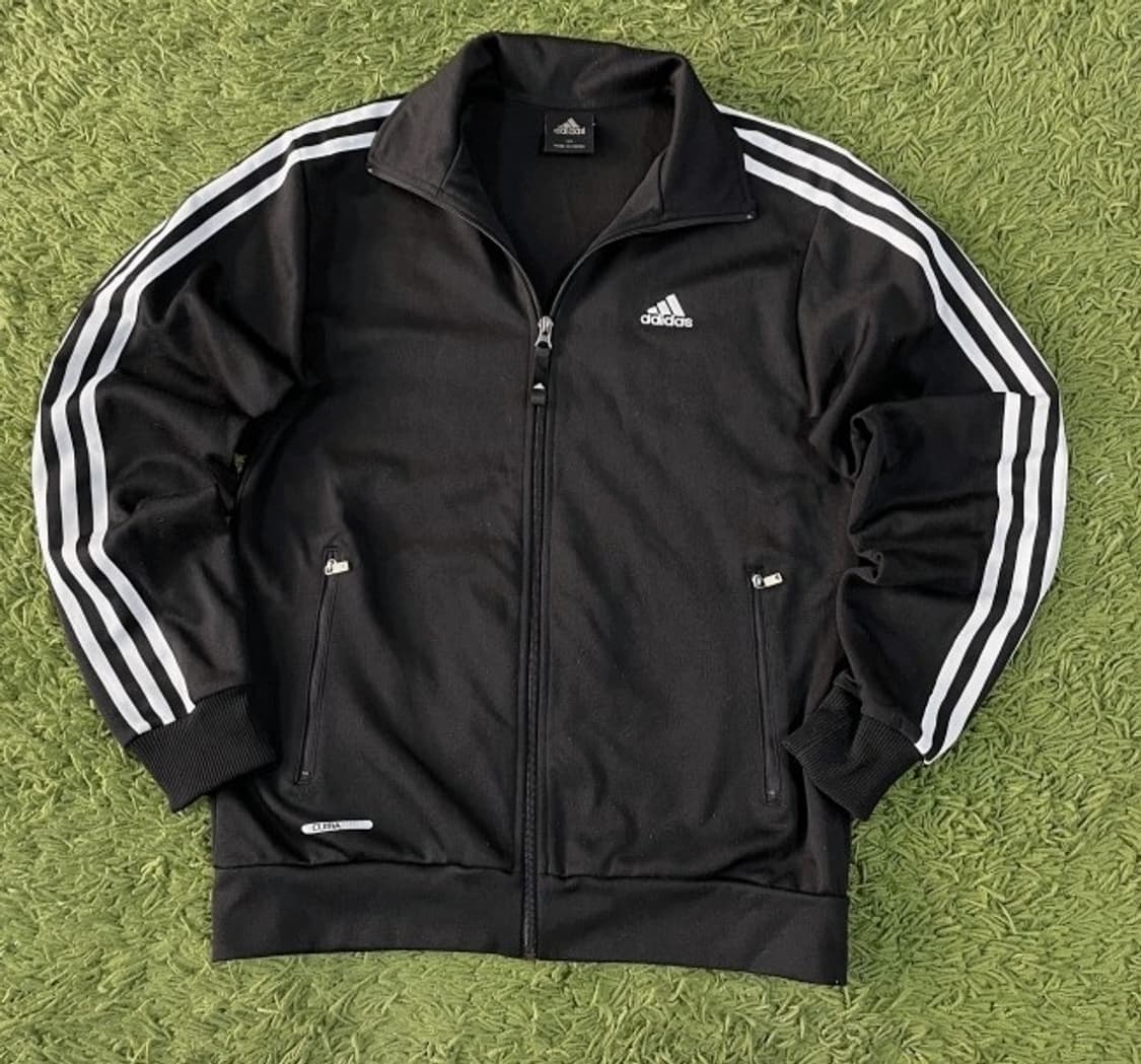 아디다스 블랙 검흰 트랙탑 져지집업 95/M 상품이미지1