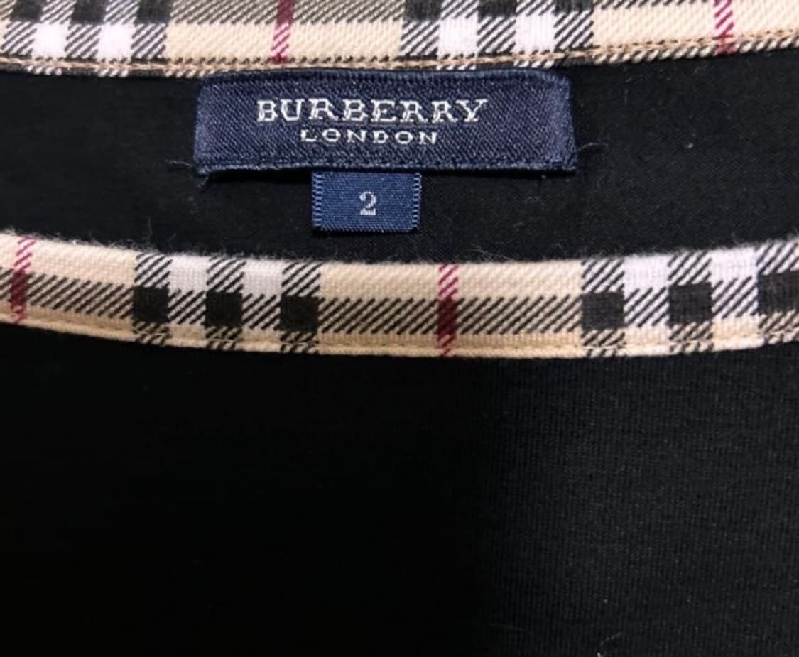 버버리 보트넥 7부 레드로고 티 상품이미지4