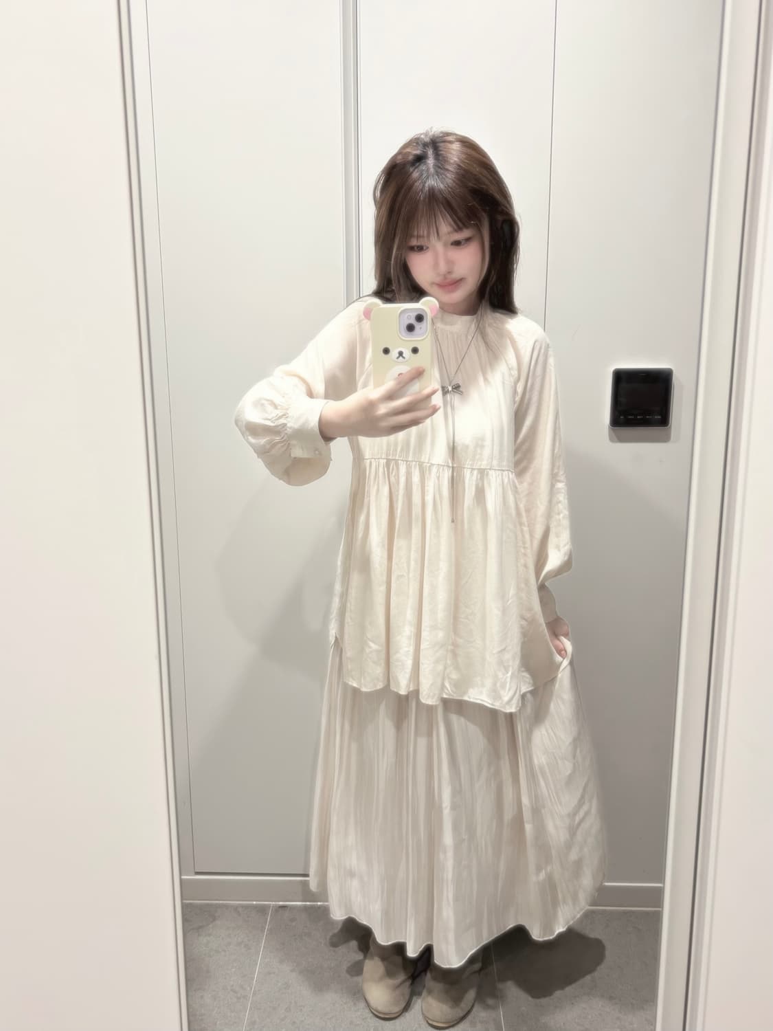 빈티지 살구꽃 데일리 모리 코디 세트 어스뮤직 하구미 모리걸 상품이미지4