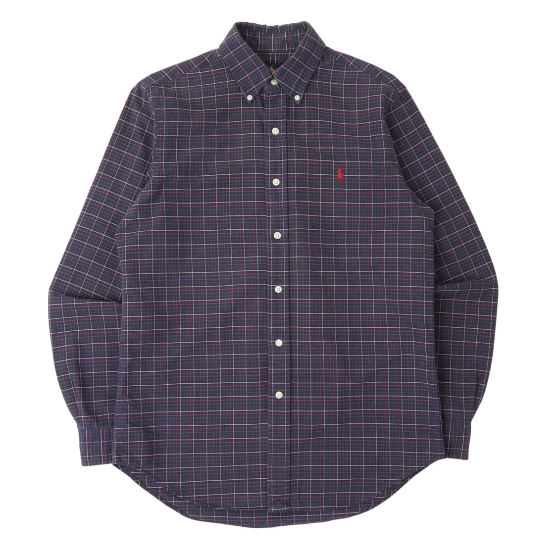폴로 랄프로렌 네이비 체크 코튼 셔츠 상품이미지1
