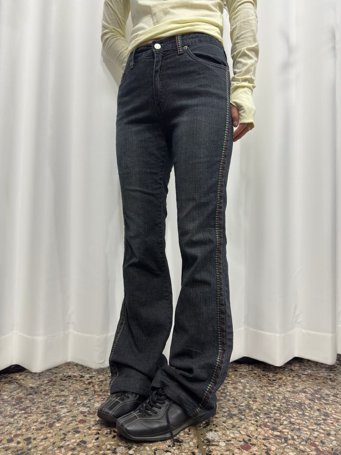 blue jam stitch denim pants 상품이미지3