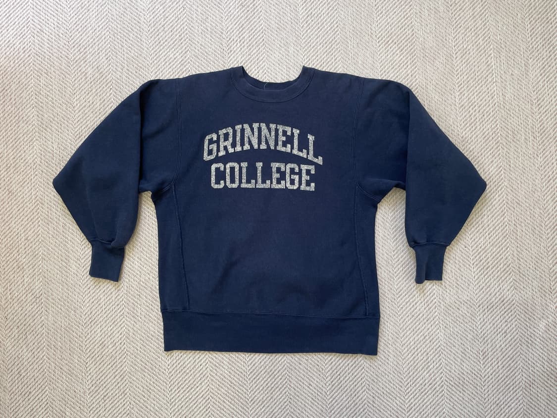 90s usa 챔피온 리버스위브 그리넬 컬리지 스웻셔츠  상품이미지1