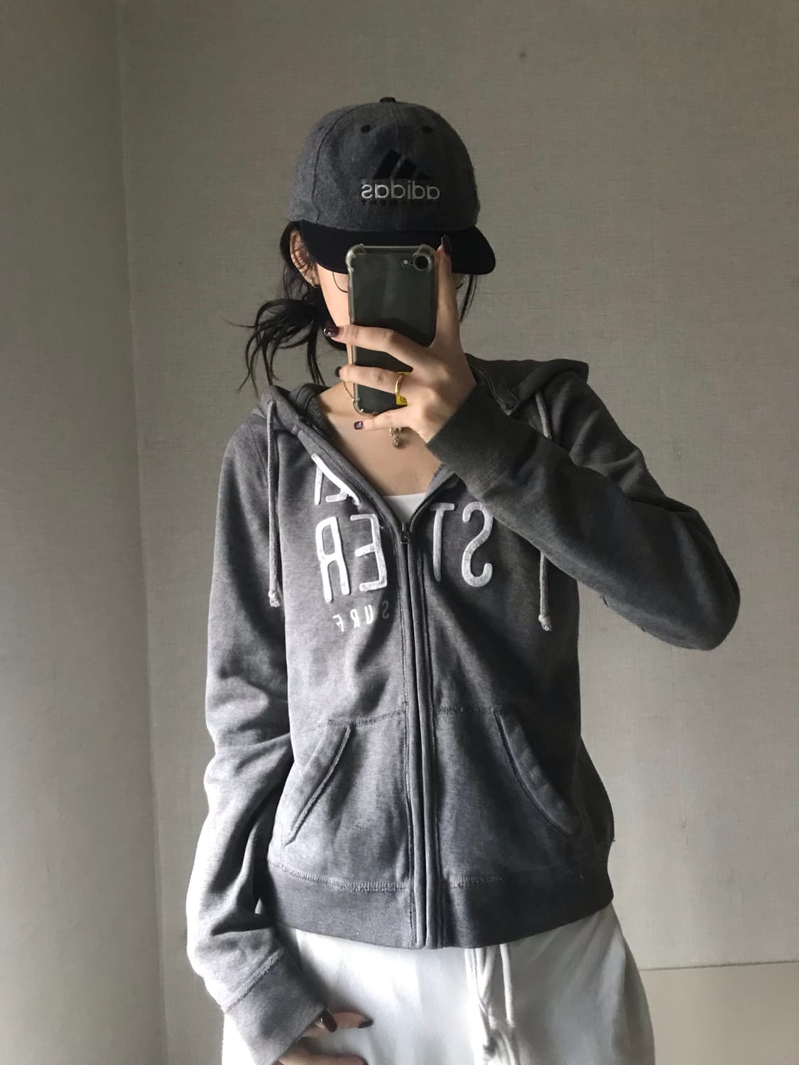 홀리스터 그레이 후드집업 상품이미지1