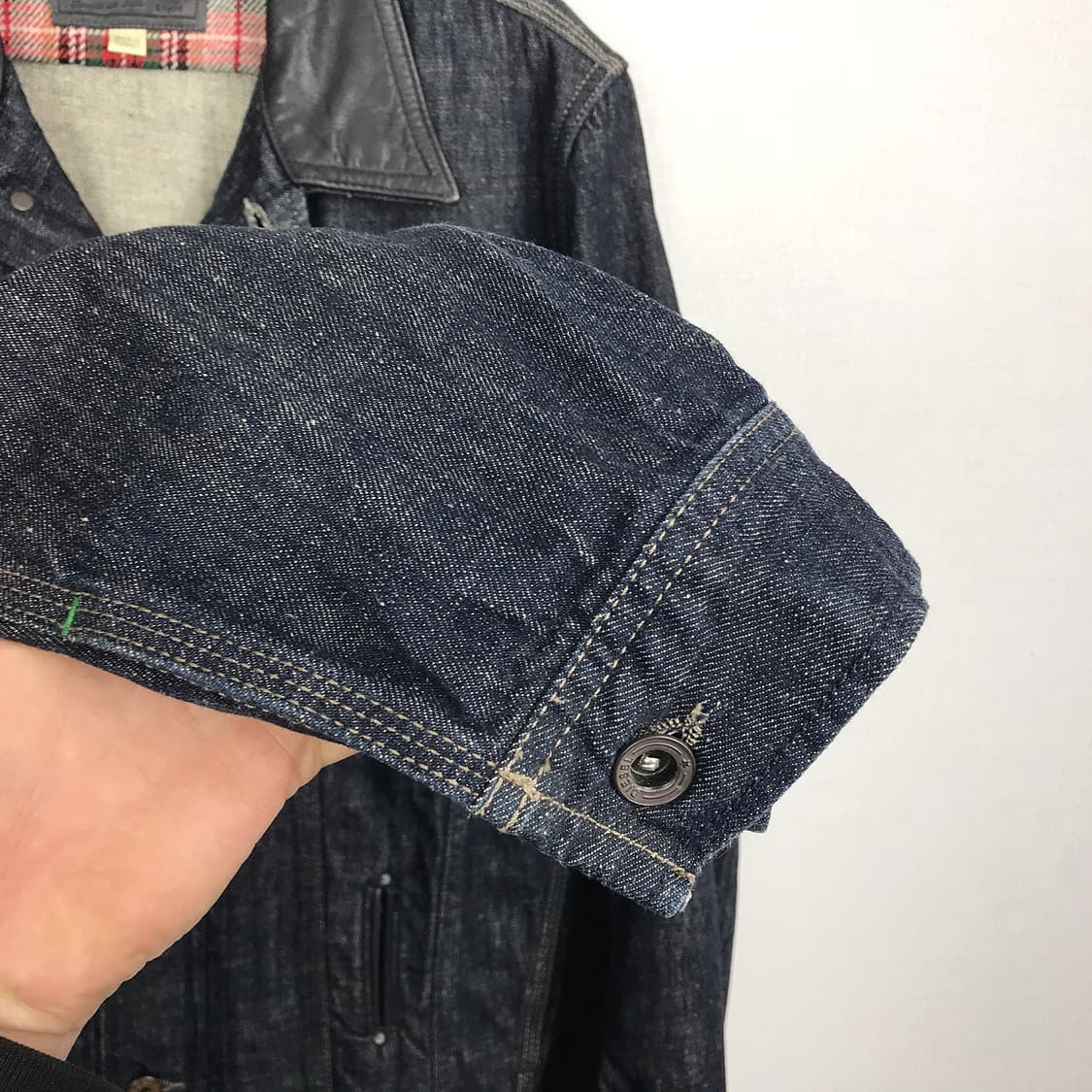 디젤 가죽 데님 트러커 자켓 남성XL 상품이미지6