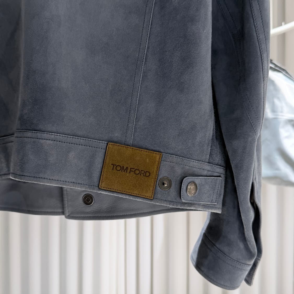 (A+/50) / 톰포드 스웨이드 오션 블루 자켓 블루종 상품이미지4