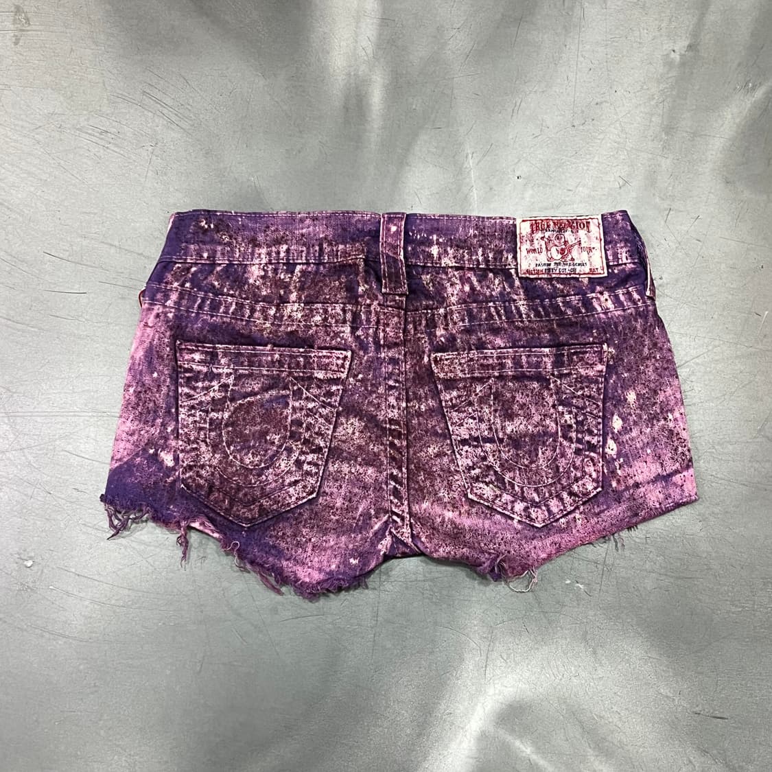  트루릴리젼 데드스탁 퍼플 타이다이 숏 팬츠 y16203 상품이미지2