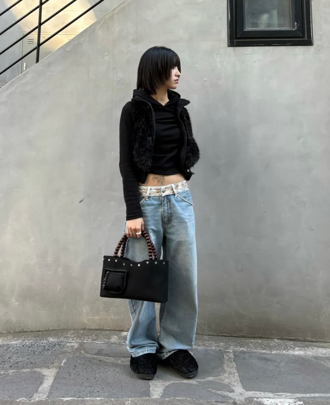 스컬프터 beaded waist denim pants s 상품이미지1