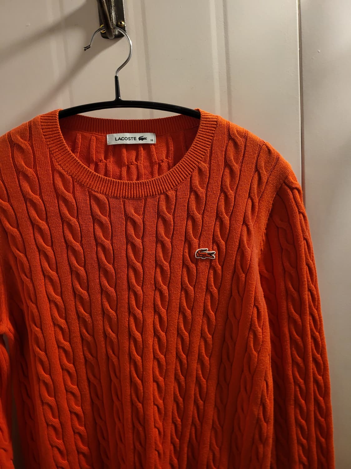 라코스테 오렌지 꽈배기 니트 상품이미지1